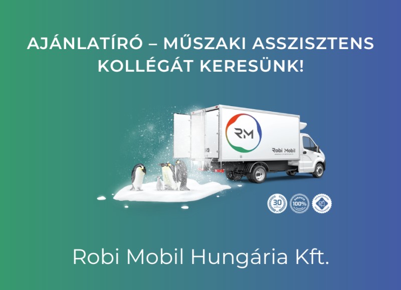 Ajánlatíró – műszaki asszisztens kollégát keresünk!